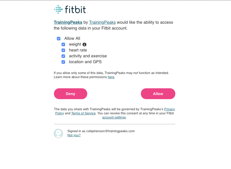 Fitbit out of online sync