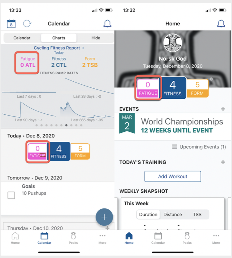 FORM  TrainingPeaks